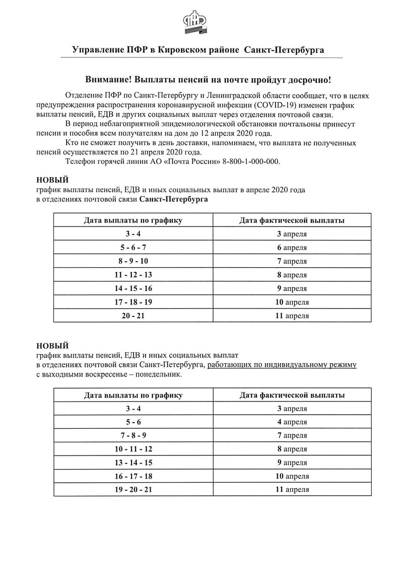 Пенсию почта России принесет НА ДОМ !